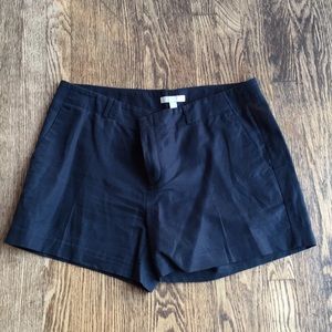 Navy Blue Linen Shorts